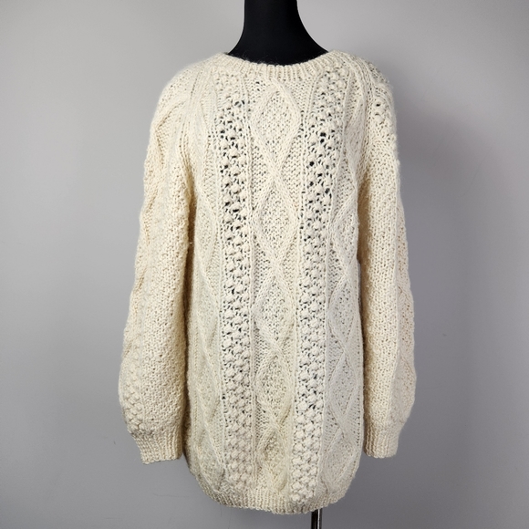 Vintage Sweaters - VTG PIERA'S Italian wool fisherman knit sweater